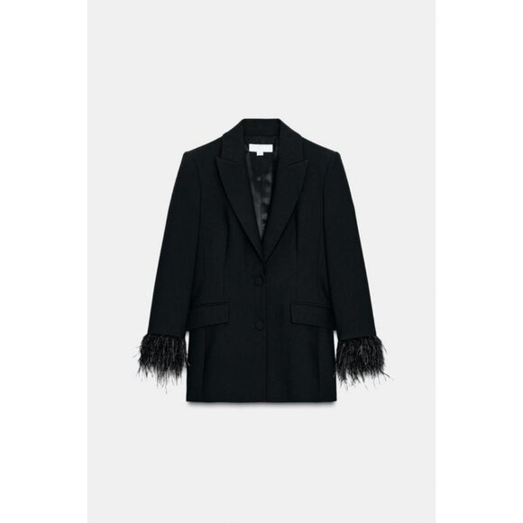 ZARA FEATHER BLAZER - Picture 6 of 8